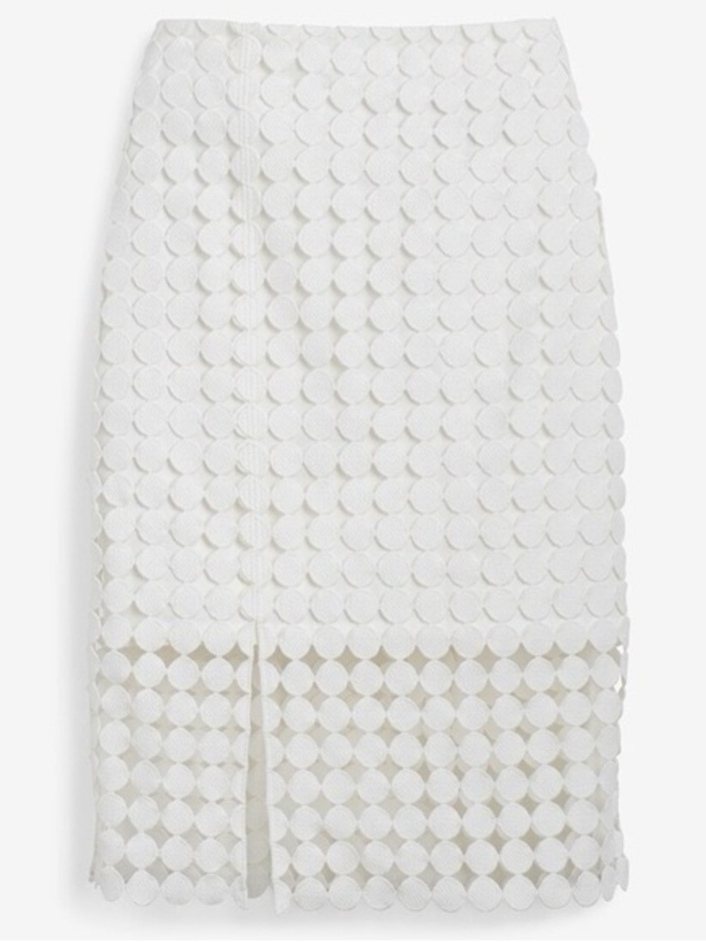 White House Black Market White Crochet Midi Pencil Skirt